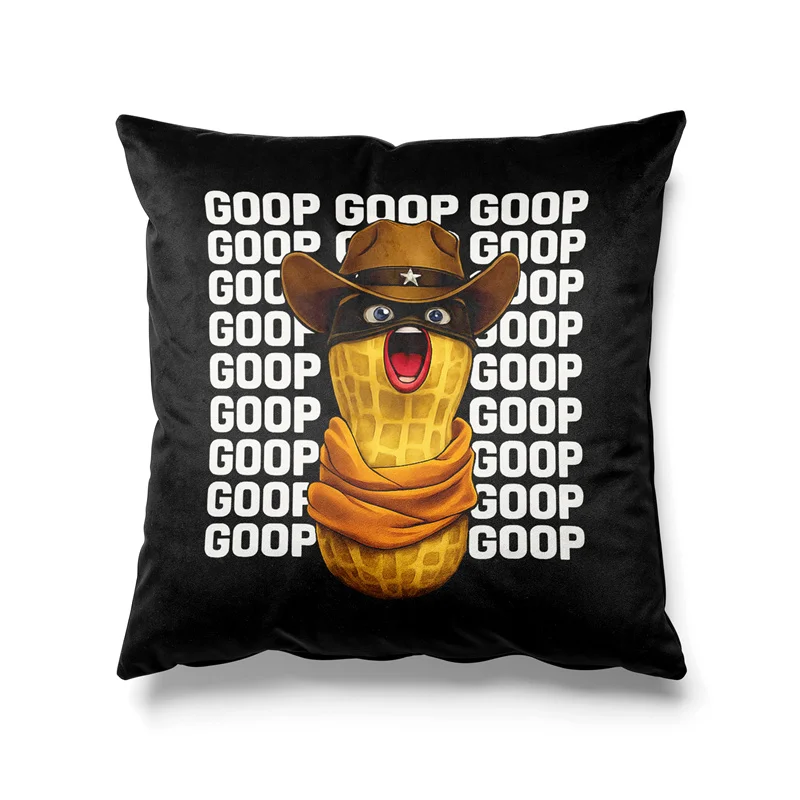 Aertemisi Burnt Peanut  Live By The Goop Pillow Cover Die By The Goop Funny Meme Cowboy Cushion Case Throw Pillow Cover