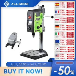 ALLSOME 800W Variable Speed Tabletop Drill Press Drilling Machine with Laser and Worklight BG-518801