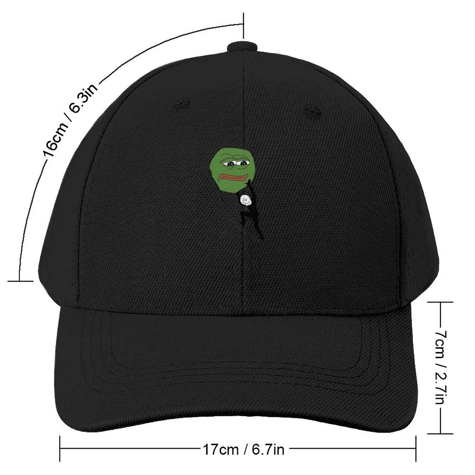 Wojak Pepe Sisyphus Meme Baseball Cap Anime Hat Rave Snap Back Hat Hood Mens Tennis Women's