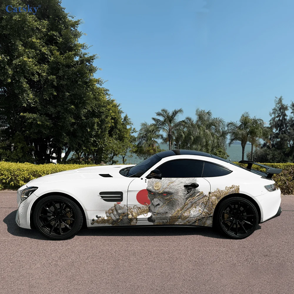 

Armored Monkey Cool Car Side Sticker Decoration, PVC Waterproof Scratch Resistant Decal, Car Protection, Auto Accessories Gift