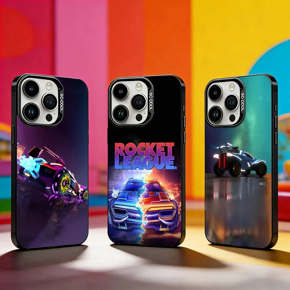 

Game R-Rocket L-League Phone Case For iPhone 17,16,15,14,13,12,11 Plus,Pro Max,XS,Colored silver phone case