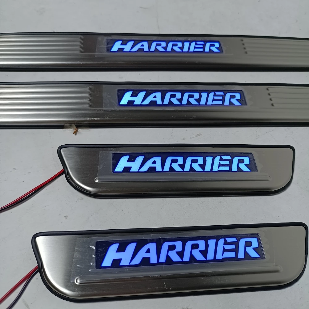 Fit For Toyota Harrier XU60 LED Light door sill sills scuff plate for ccessories 2013 2014 2016 2017 2018 2019 threshold sticker