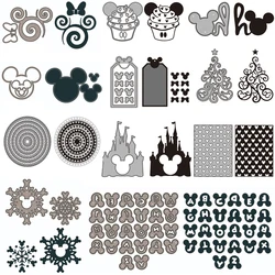 Disney Mickey Mouse Head Cutting Dies Alphabets Frames Diecut for DIY Scrapbooking Embossing Paper Card Craft  New Arrival 2022