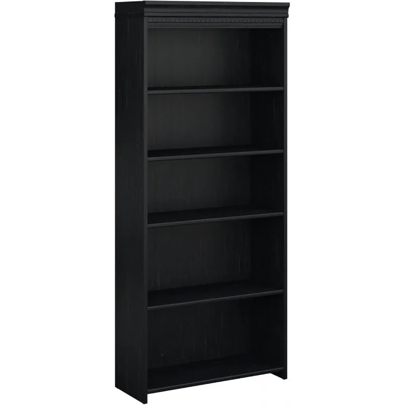 Fairview Tall 5 Shelf Bookcase in Antique Black