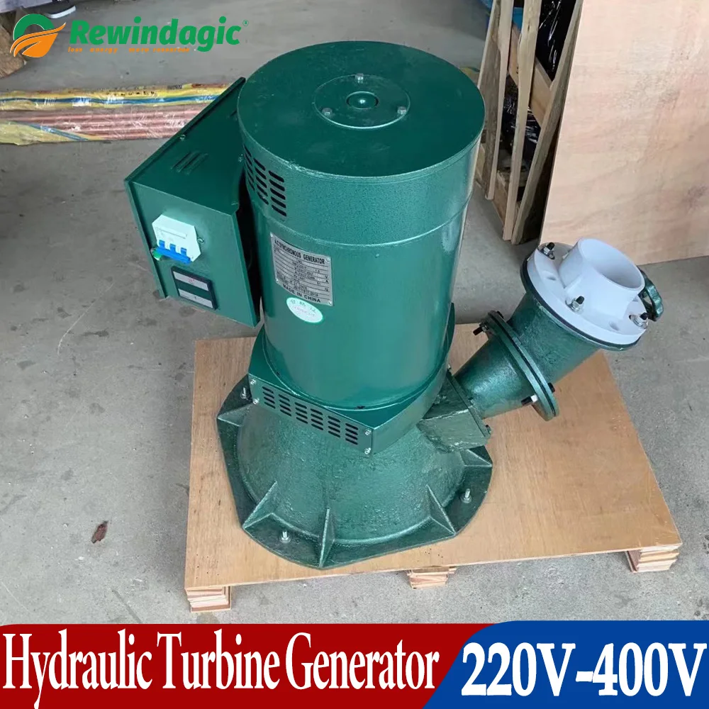 

10KW Hydraulic Turbine Automatic Voltage Stabilization Oblique Impact Hydraulic Water Generator 220V Single Phase 380V 3 Phase