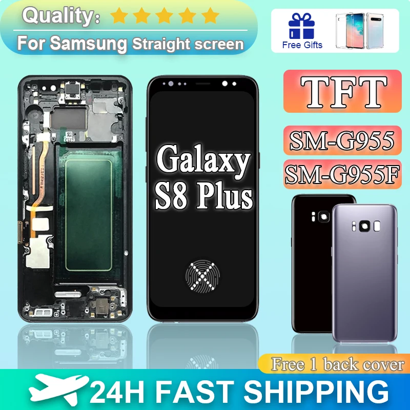 

Super TFT S8 Plus G955F Display Screen Replacement for Samsung Galaxy S8+ Lcd Display Digital Touch Screen with Frame Assembly