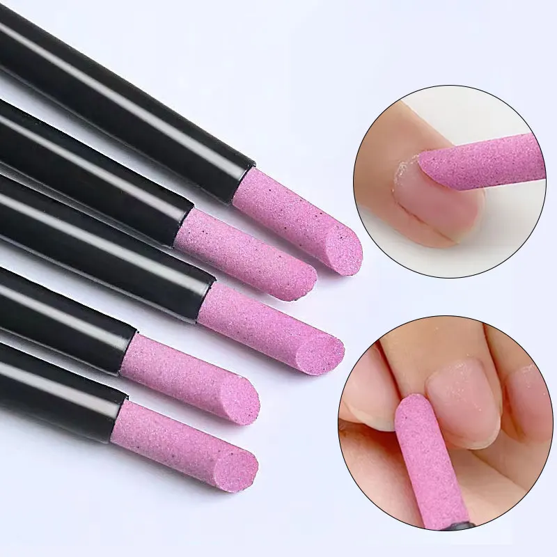 1/2/3/5PC เล็บ Art ควอตซ์ปากกาเล็บ Cuticle Dead Skin Remover UV GEL เล็บ Stick ไฟล์อุปกรณ์เสริมเครื่องมือ