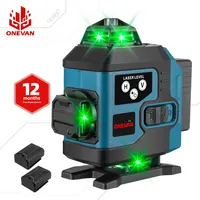 ONEVAN 16 Line 4D Laser Level Green Line Self-leveling 360 Horizontal Vertical Cross Light Measure Powerful Beam Laser Level