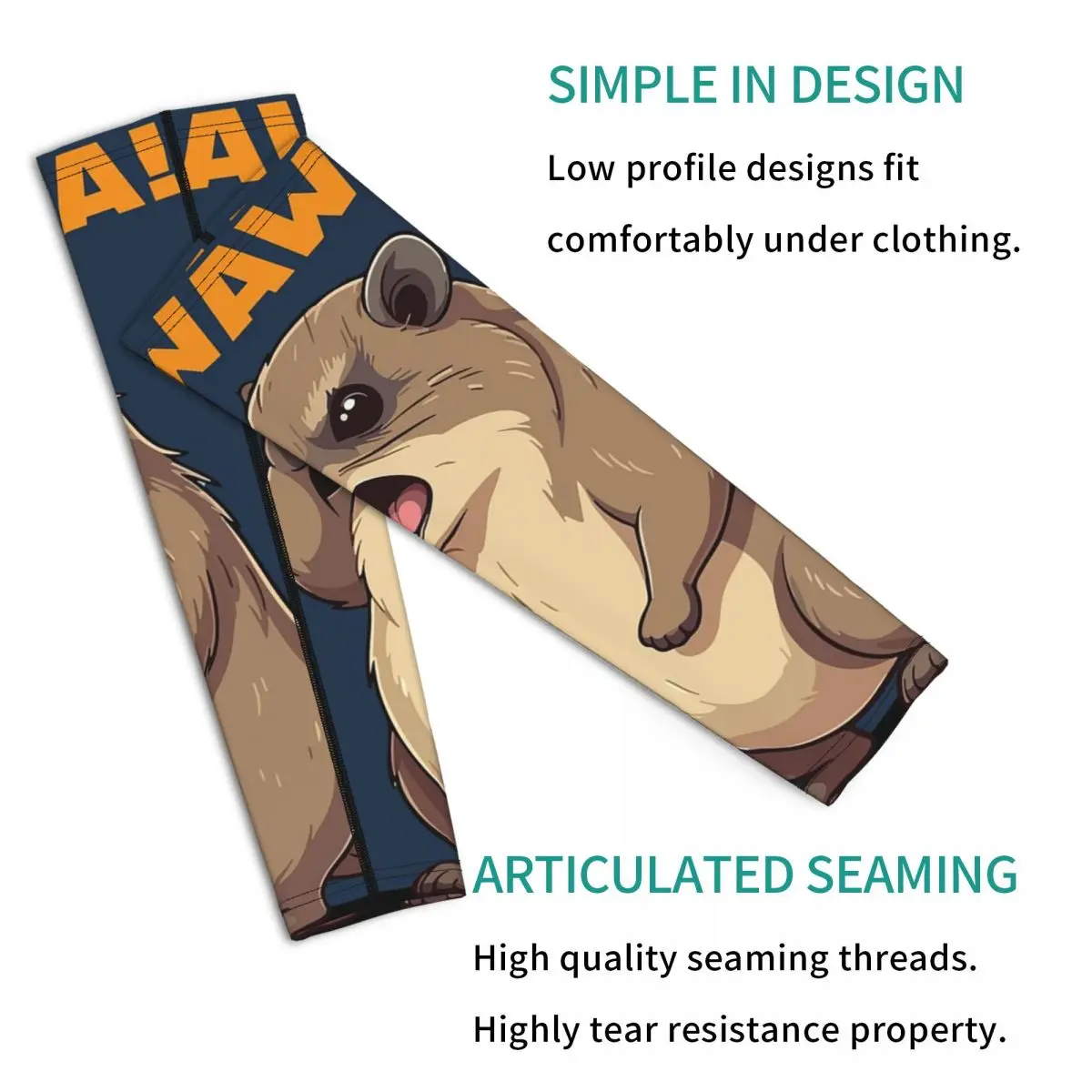 روك هايراكس أواوا على الهاتف جرذ الأرض داسي أكمام أذرع تبريد الرجال النساء الشمس الأشعة فوق البنفسجية حماية الوشم التستر الرياضة التبريد ركوب الدراجات #4