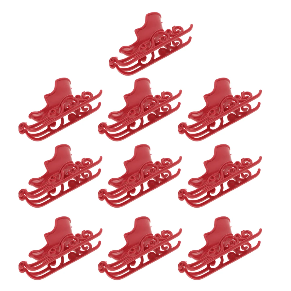 

10pcs Santa Ornament Festive Christmas Decor Desktop Micro Landscape Party Favor Flexible Plastic Crafting Decoration Holiday