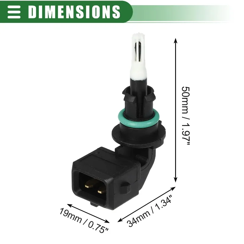 13627792203 เซ็นเซอร์วัดอุณหภูมิอากาศเข้า 2 ขา สำหรับ BMW M3 ปี 2008-2013 พลาสติก X1 X3 X5 X6 ปี 2004-2012 335d ปี 2009-2011