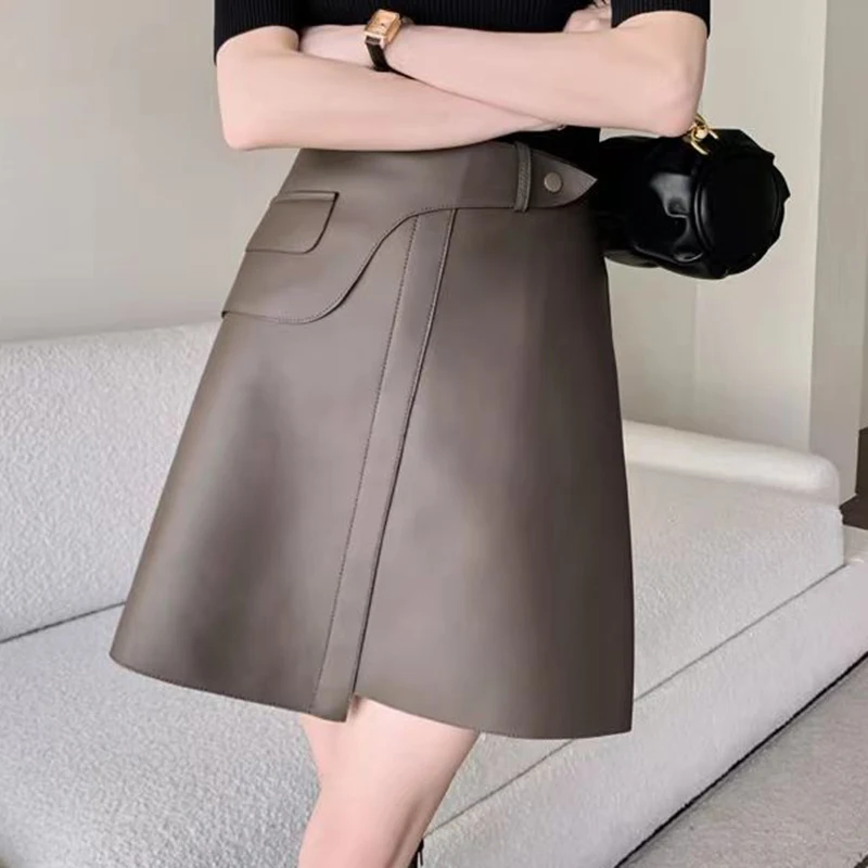 Autumn and Winter 2022 New Design Sense High Waist Slim A-line Hip Wrapped Skirt Women  skirts for women