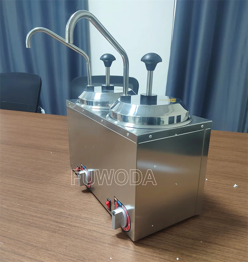 2.5L*2 Double Tank Stainless Steel 304 Commercial Sauce & Jam Warmer Dispenser Machine Cooking Equipment