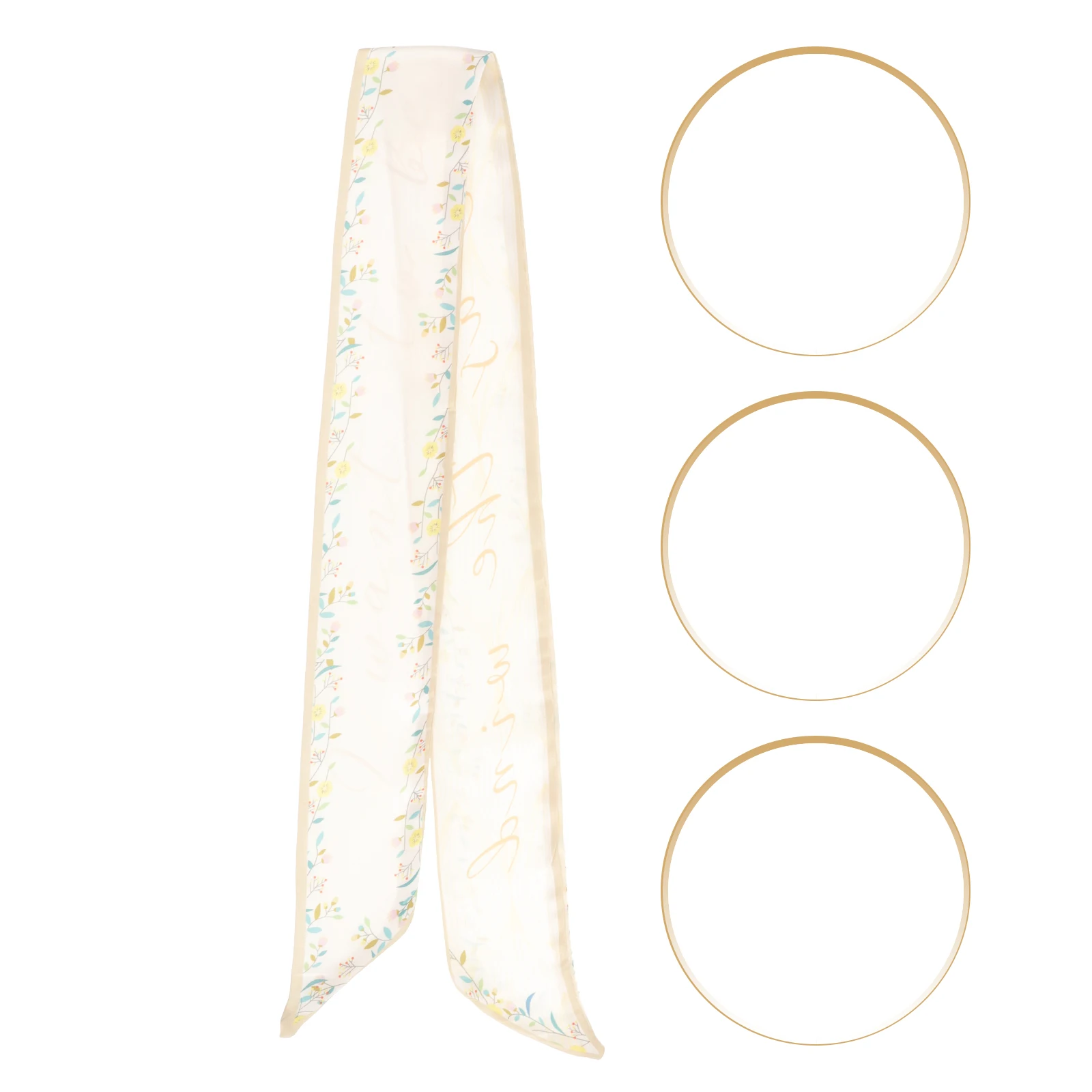 

Adorable Silk Hair Scarf Ribbon Women 70S Head Scarves Purse Wraps Lightweight Neck Scarf Fashionable Scarfs Handbag Decorative