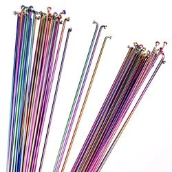 Stainless Steel Bicycle Spokes With Colorful Oil Slick Finish Perfect For MTB/Road Bikes Lengths 259/261/271/273/291/293MM