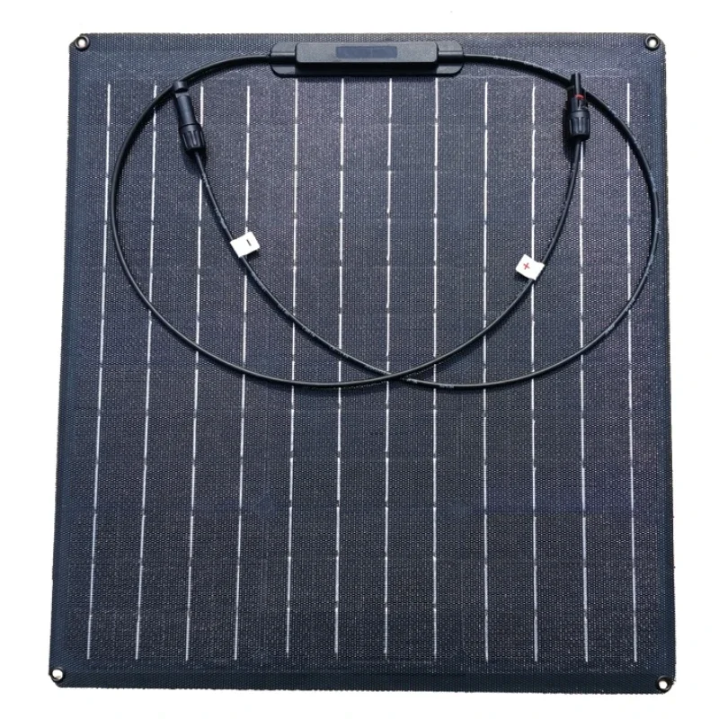 50W Semi-Flexible Solar Panel Charge 12V Battery Household Outdoor RV Car Electric Car Boat Power Generation