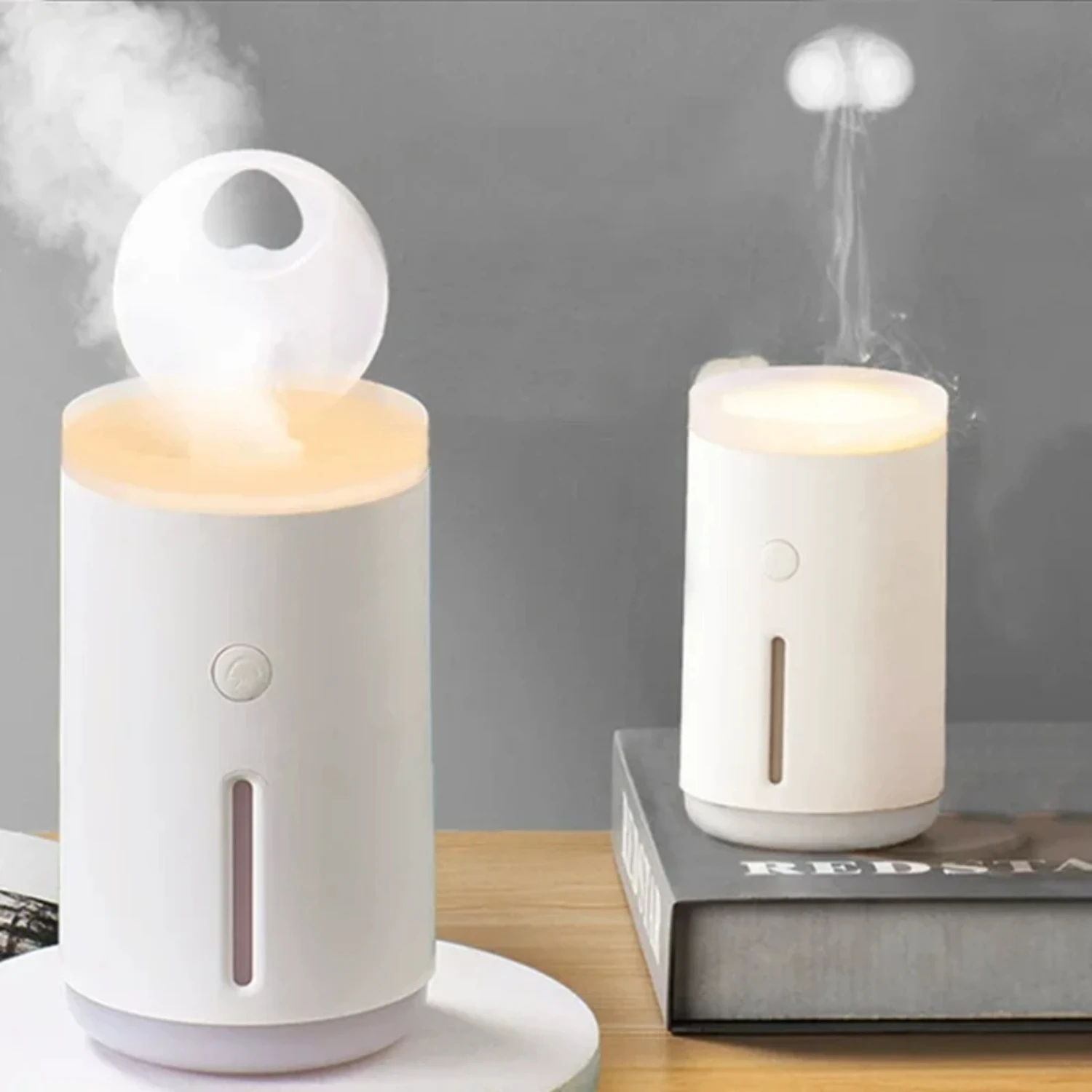 360ML Jellyfish Aromatherapy Humidifier Car Portable Air Purifier USB Ultrasonic Essential Oil Diffuser Mist Maker with LED Lamp