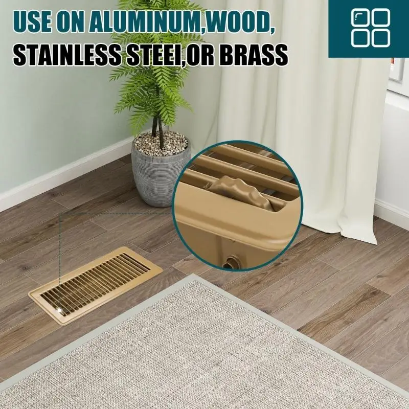 

Универсальная металлическая напольная решетка 24BA, устойчивая к ржавчине отделка, крышка воздуховода HVAC