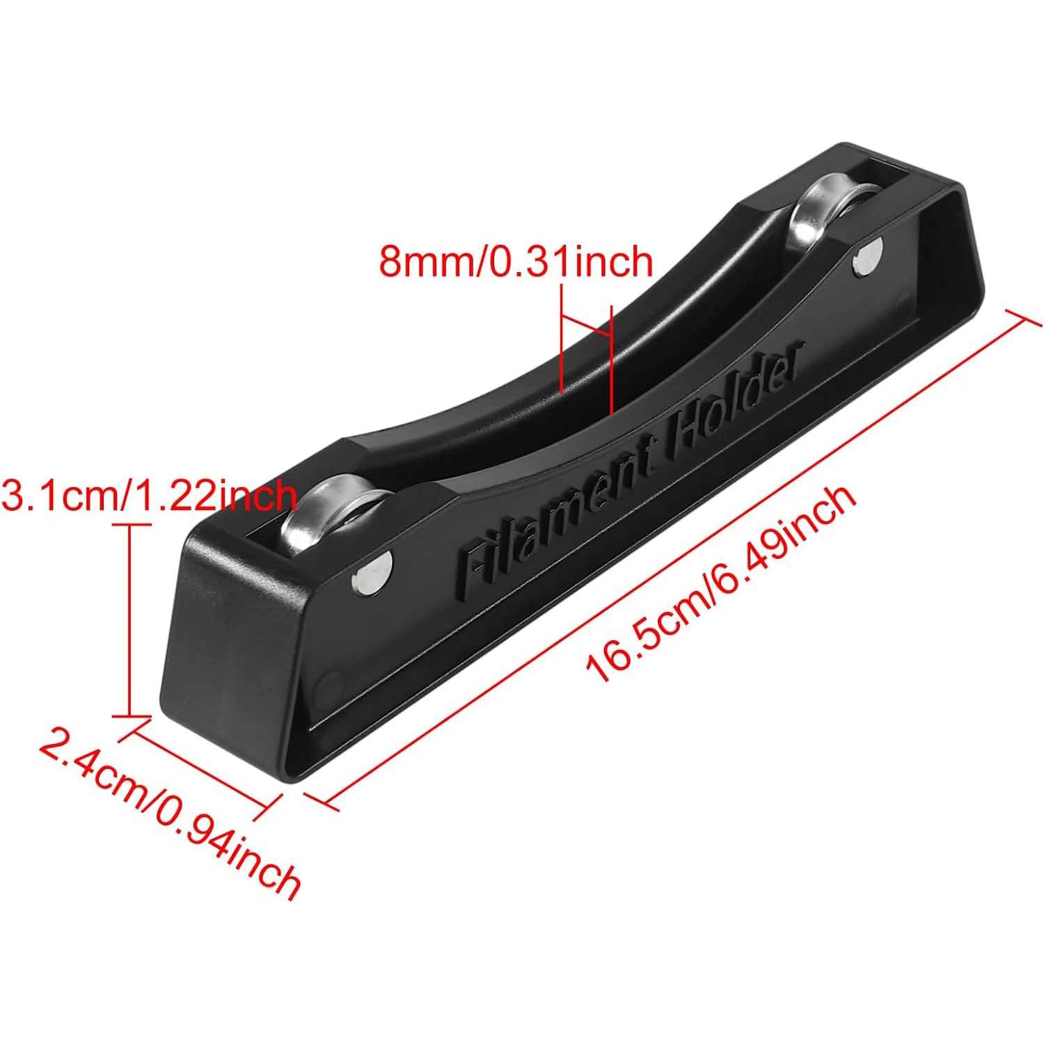 Support de bobine de filament d'imprimante 3D, conception de roulement en métal, compatible avec tous les types de filament, PLA, ABS, TPU et autres P, 2 pièces