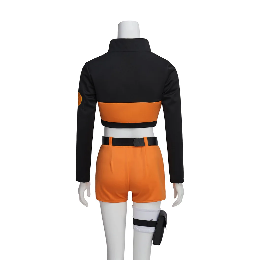 Hinata hyuga cosplay traje peruca uzumaki roupas femininas perucas longas jaqueta curta shortstop saco bandana acessório conjunto ninja vestir