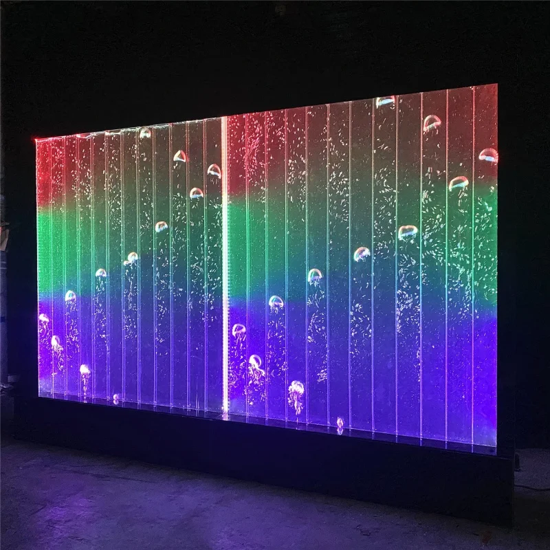 Imagem -05 - Iluminação Led Personalizada Painel de Parede Acrílico Divisão de Quarto Característica de Água Bolha de Água Tela