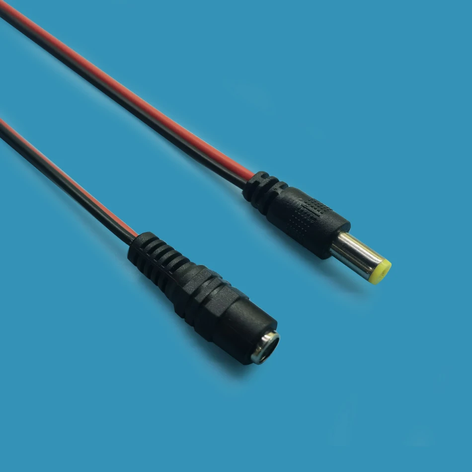 12V-24V 25cm DC Male Female Jack 22AWG Connectors Cable Wire Line Adapter Plug Power Supply 5.5 X 2.1mm for Single color Light