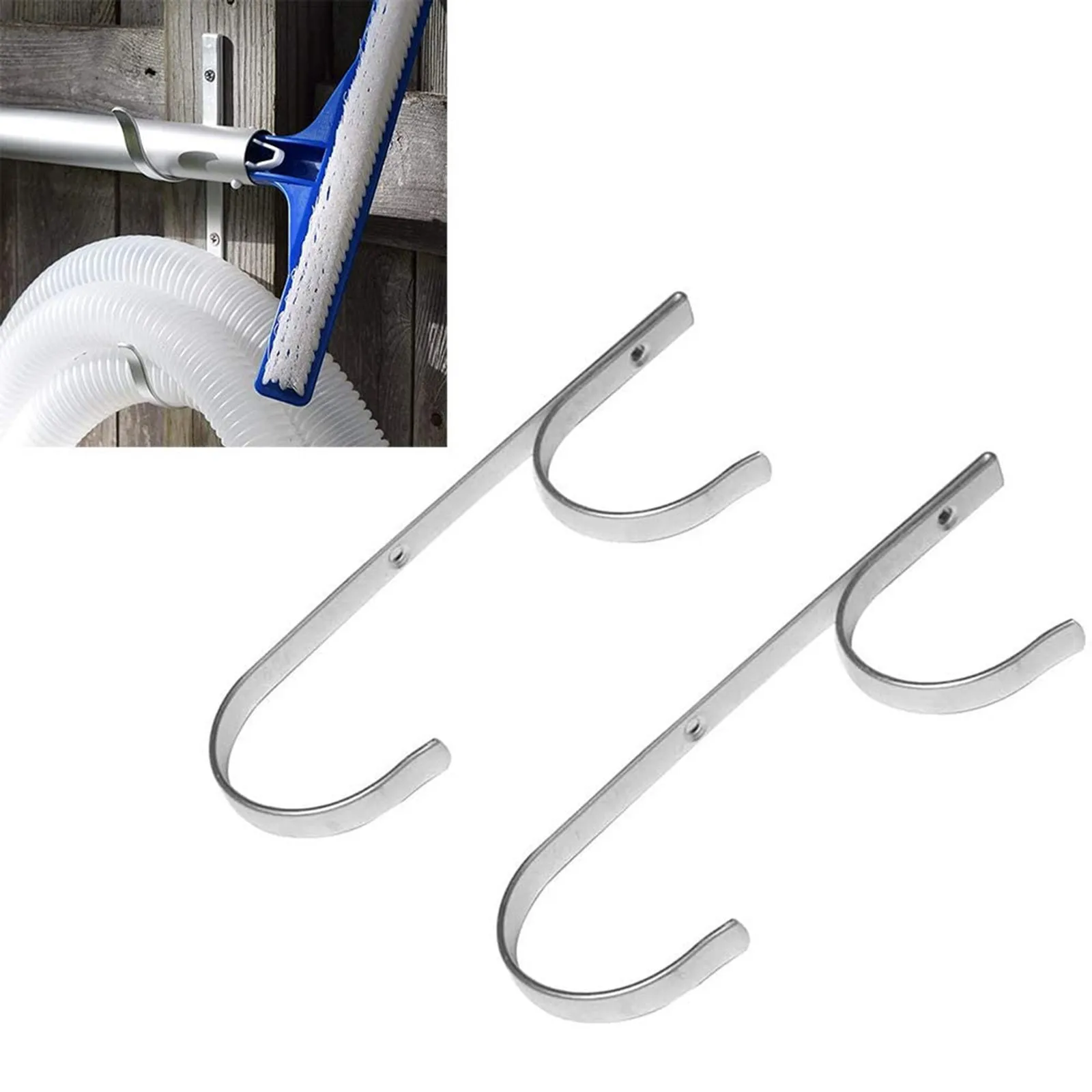 2PCS hook telescopic rod hooks portable aluminum alloy multi-function organizer swimming pool hook accessories