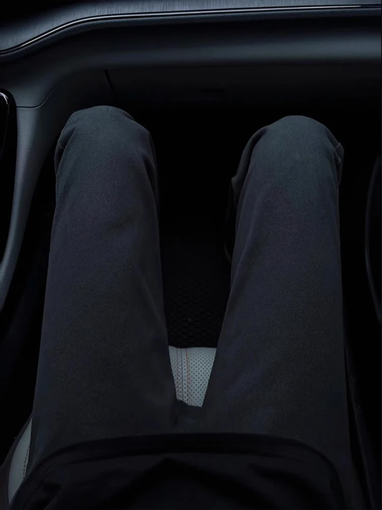 

Мужские джинсы Cleanfit в стиле ретро, американские джинсы, черные прямые брюки с микро-расклешенными брюками, летние повседневные брюки с высокой талией на молнии, Resi...