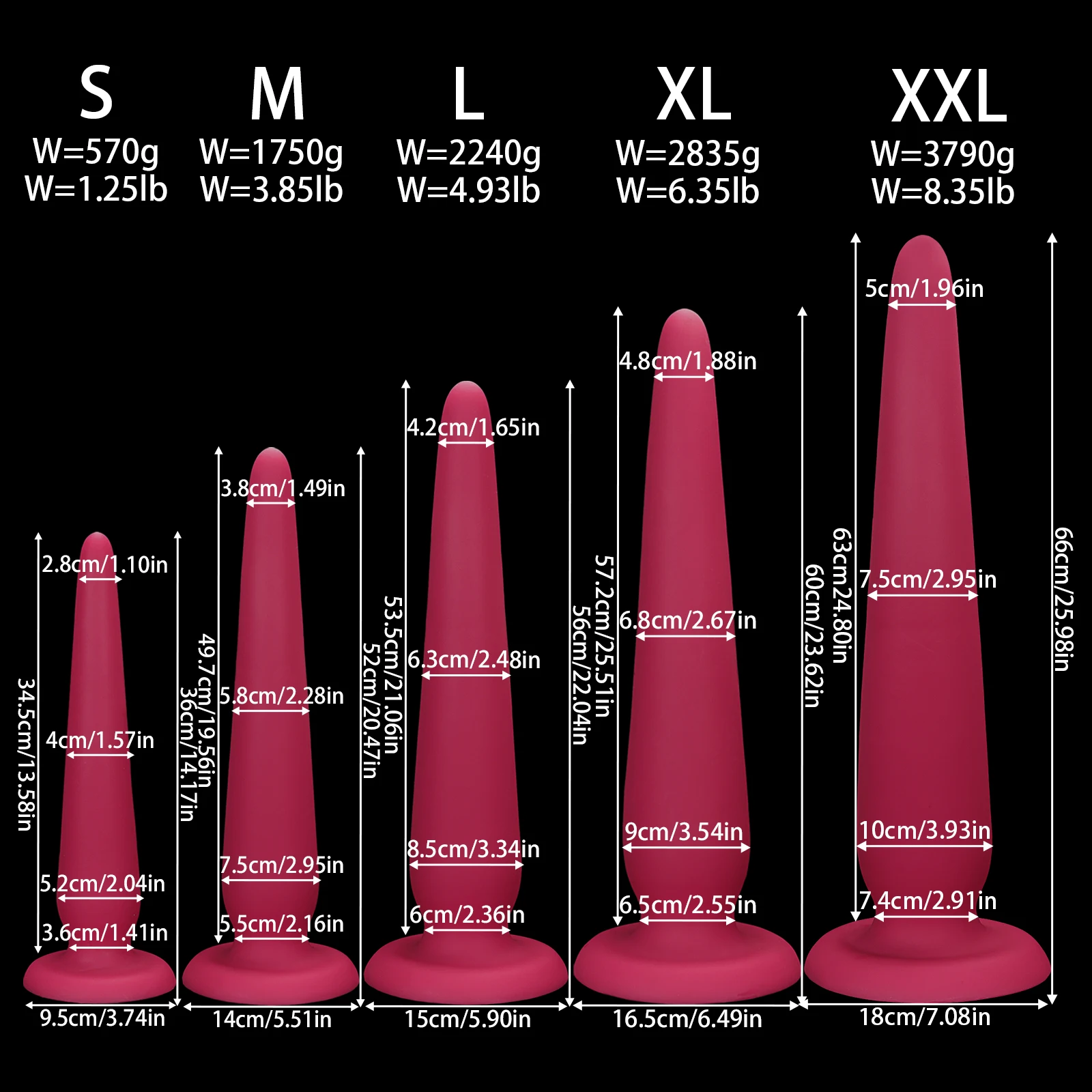66cm Long Huge Anal Plug Big ButtPlug Anal Dialation Large Long Butt Plugs Adult Sex Toys Training Expansion For Women Men Gay18_voghion.com