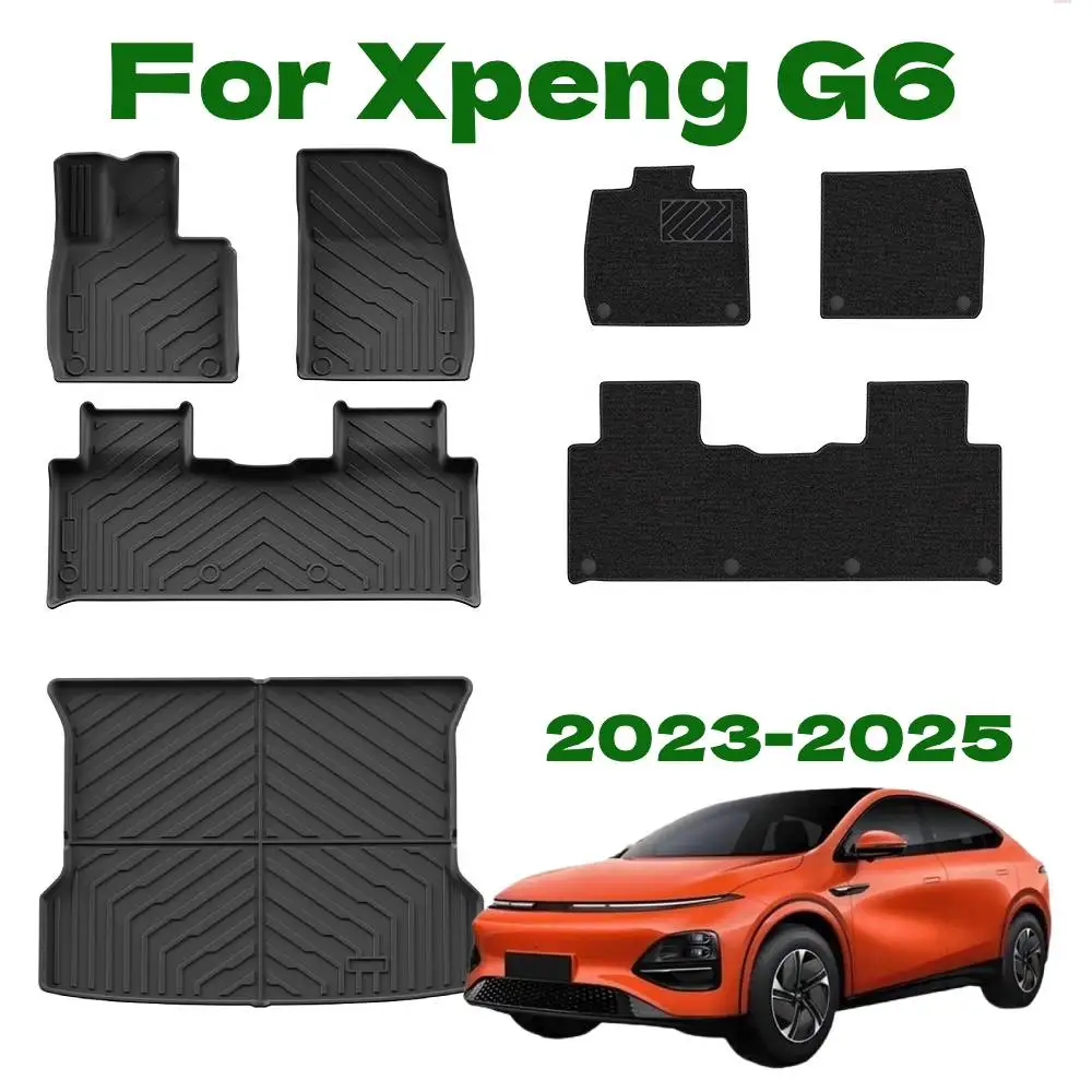 

for Xpeng G6 2023 2024 2025 Car Floor Mats Cargo Liner Trunk Pad TPE 3D Foot Mat All Weather Left Hand Driver for Xpeng G6 2025
