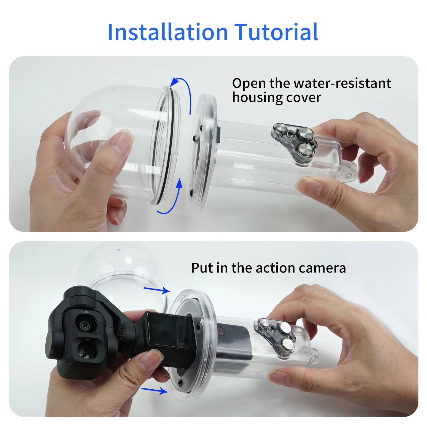 50m IPX8 Unterwassergehäuse für DJI Osmo Pocket 4P Kamera-Gimbal, hochtransparente, verzerrungsfreie Linsenabdeckung, beschlagfrei, kratzfest – Detail 12