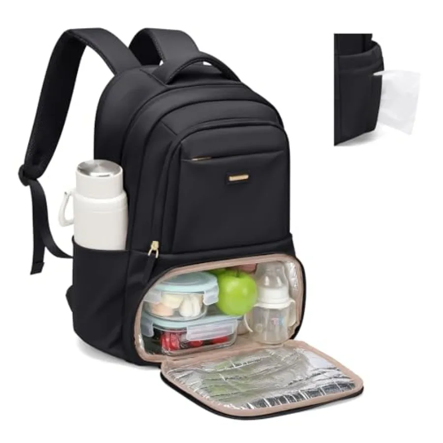 

Lunch Backpack 16 Inch Laptop Backpack with Insulated Cooler Lunch Box Food Bag for College Work Camping Picnics