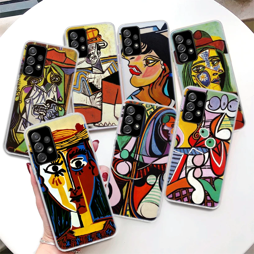 Picasso Abstract Art Painting Phone Case For Samsung Galaxy A52 A53 A54 A55 A12 A13 A14 A15 A22 A23 A24 A25 A32 A33 A34 A35 A03S