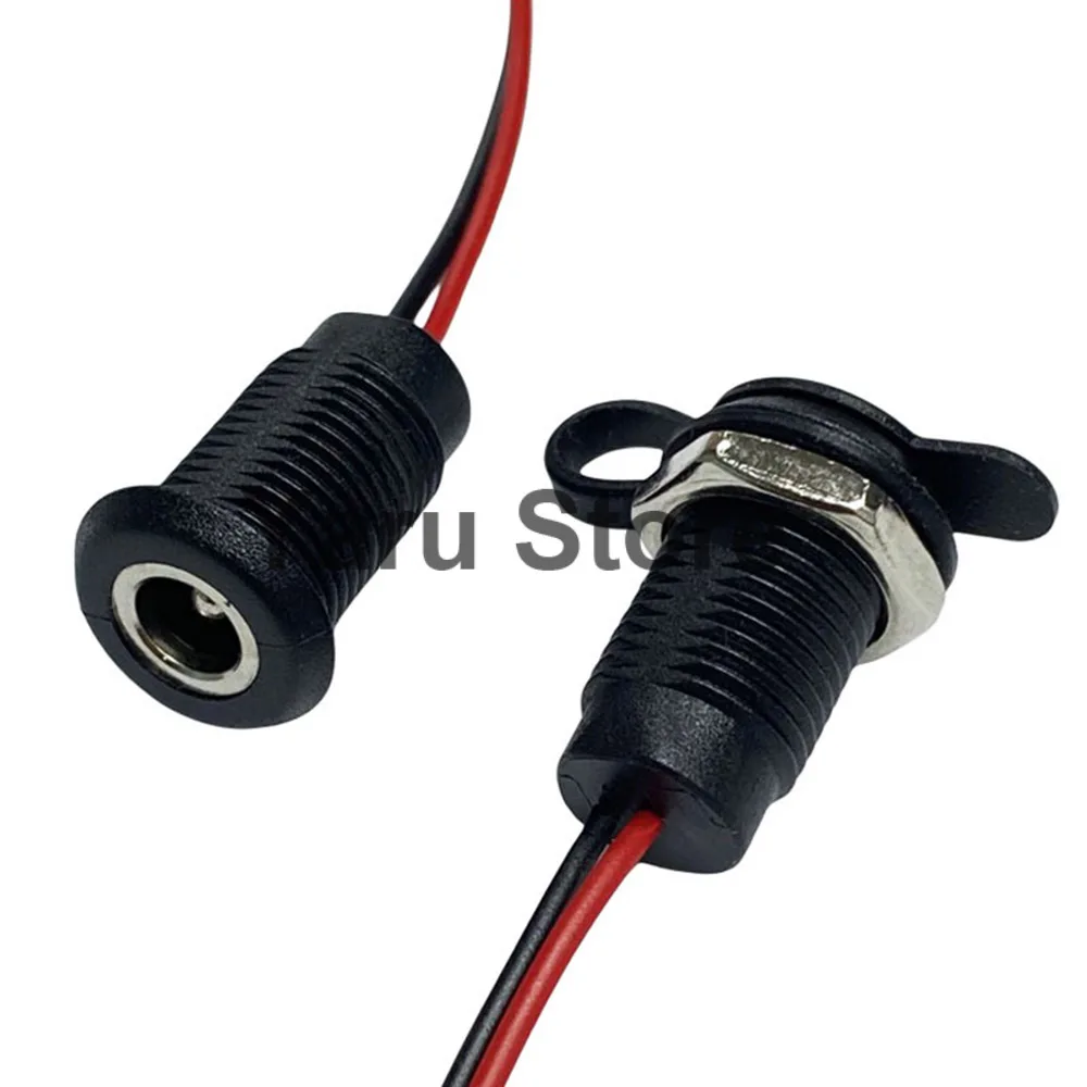 Yaru Store DC 5.5 X 2.1mm 5521 Socket DC Power Supply Jack Socket Plug Female Panel Mount Connector 5.5 X 2.1mm PH 2.0 Adapter