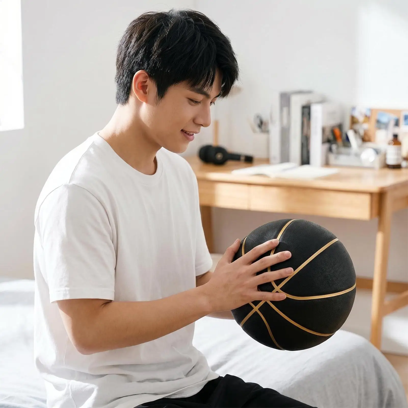 Foam Basketball Size 5 Soft PU Foam Weighted Ball High Rebound Soft Indoor Basketball For Kids Teens Dribbling Passing Training