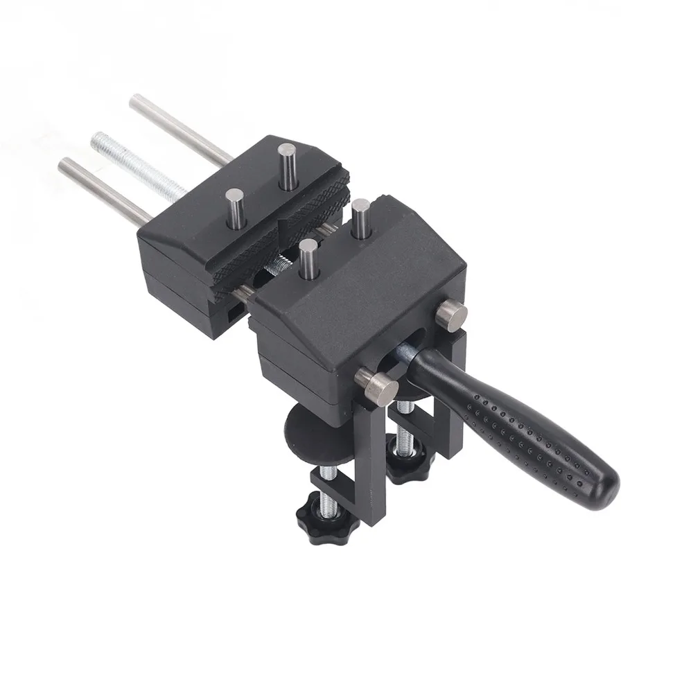 85mm Jaw Width Bench Vise Clamp 0-120mm Range Multi Angle Adjustment Woodworking Table Vise Flat Jaw Surface G Clamp Base