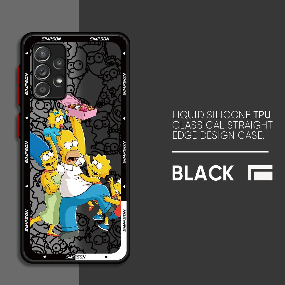 Funny Cartoon Homer Simpson Family Case for Samsung Galaxy A22 A21s A31 A12 A13 A13 A14 A24 4G A22 A23 Matte Soft Print Cover