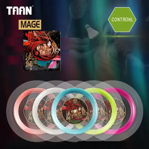 TANN 메이지 200m/게이지 0.66mm 고분자 나일론 섬유 컨트롤/고탄성/강력한 전문 배드민턴 스트링