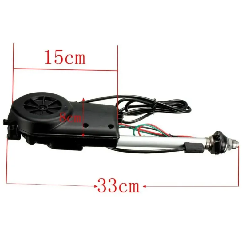 Car Automatic Electric Antenna 5 Section AM FM Radio Power Aerial Auto Retractable Booster Antenna Complete Mount Kit