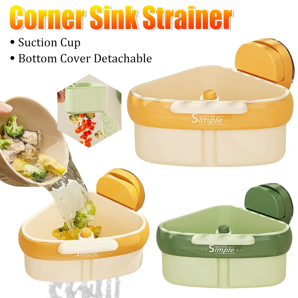 

1/2 шт., угловая стойка для раковины на присоске, сетчатый фильтр для слива, кухонный инструмент для мусора, органайзер для кухонной мойки, угловой фильтр над раковиной