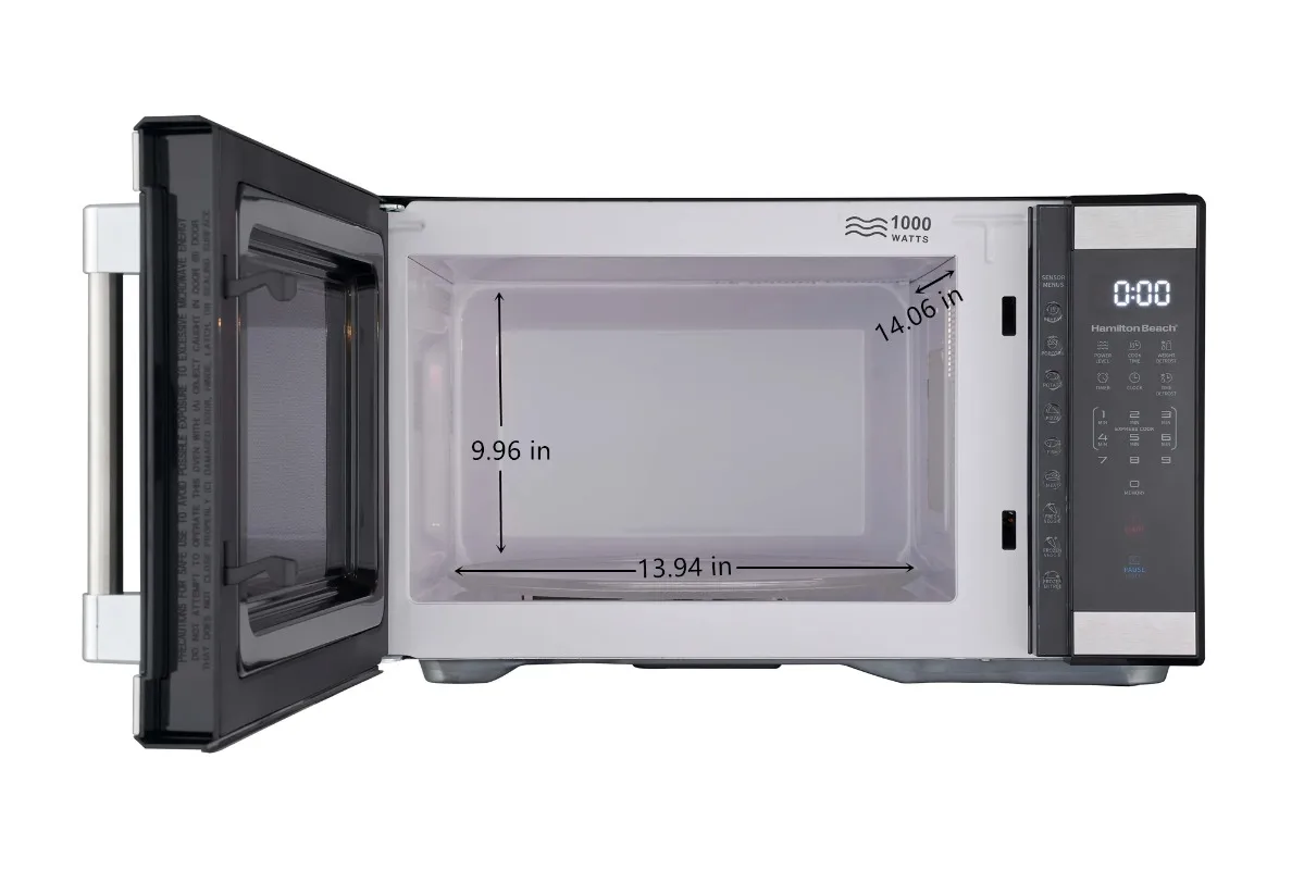 Mikrowelle aus Edelstahl 1,1