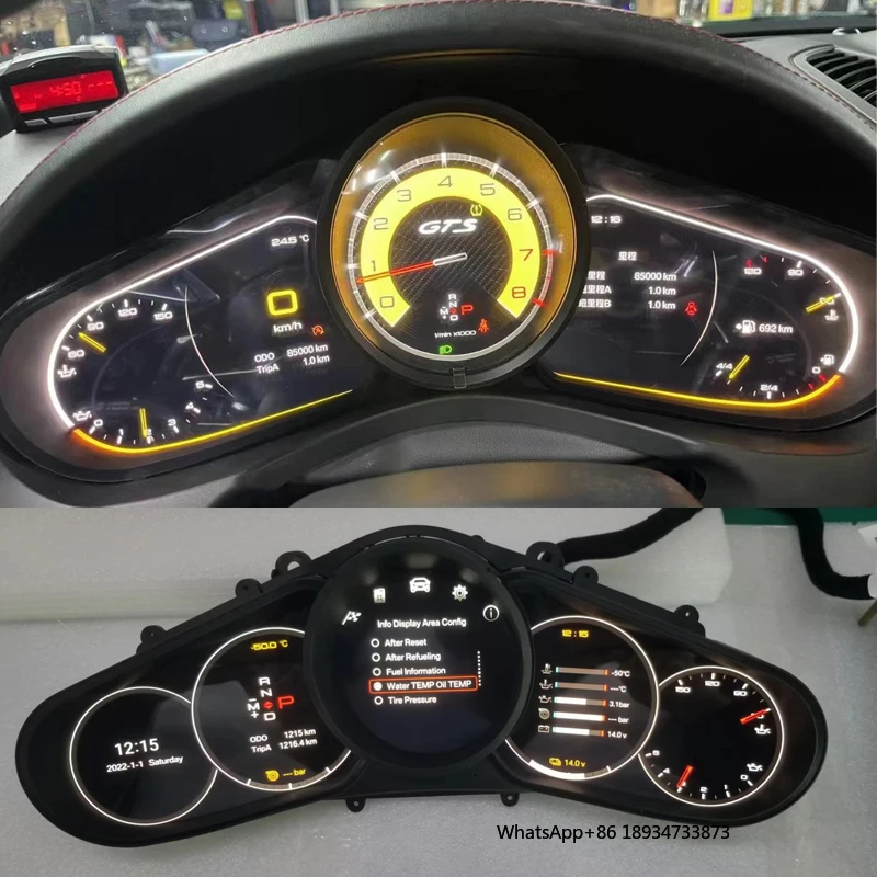 Velocímetro de instrumentos de panel de instrumentos de panel Digital LCD para Porsche Cayenne Panamera 2011-2017