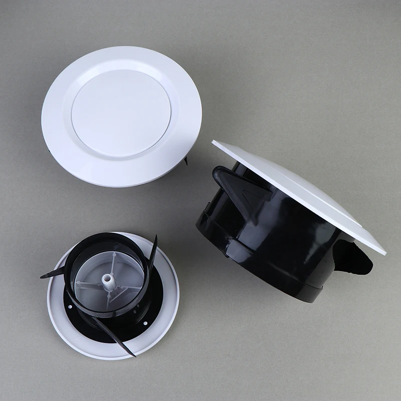 【CCA】Adjustable Round Air Vent Extractor Valve 75-200mm Air Vent Extract Valve Grille Wall Mount Ceiling Air Vent Cover