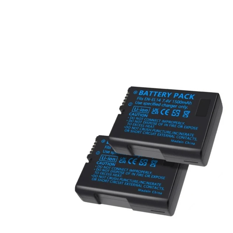 2pcs For Nikon D3100 D3200 D3300 D5100 D5500 D5300 P7000 P7700 P7800 Digital Camera Battery EN-EL14 Camera Battery