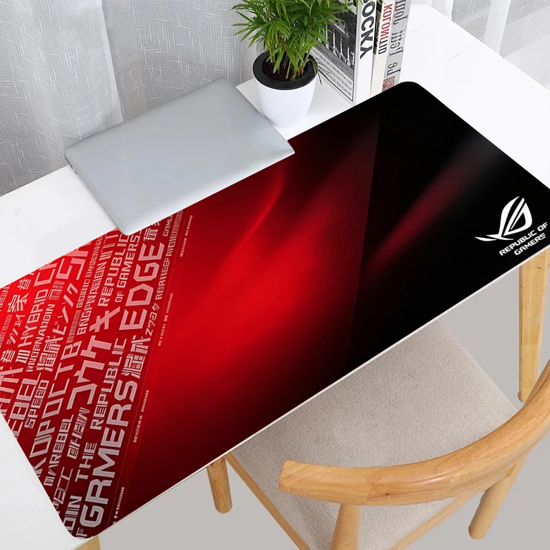 Extended Mouse Pad HD Print R-ROG Large E-sports Gamer Desk Mat Non-Slip Gaming Keyboard Pad red carpet Office Computer Mousepad