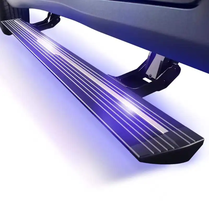 high quality Electric pedal of LED lamp EXTERIOR ACCESSORIES FOR toyota HIGHLANDER Colorful electric side steps powered steps