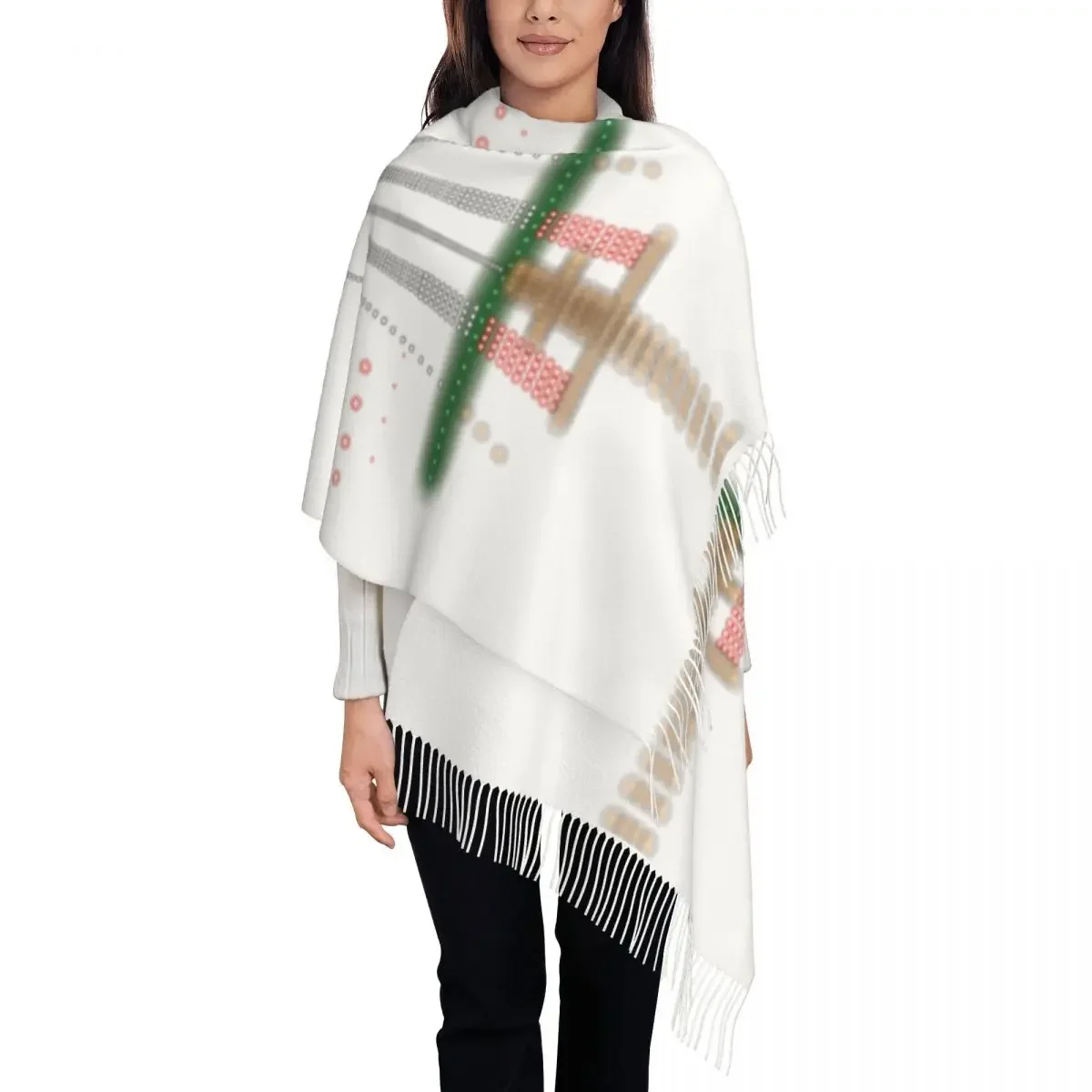 

Изготовленные на заказ женские длинные шарфы для подиума в аэропорту, зимне-осенние мягкие теплые шаль с кисточками, шарф для контроллера воздушного движения