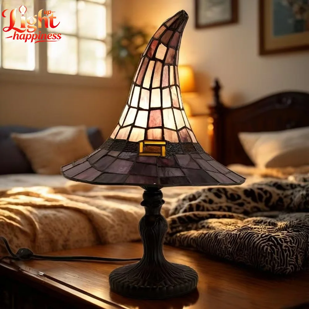 Gothic Night Lamp Witch Hat Lamp Table Lamp Night Light Living Room Bedroom Decoration Halloween Desktop Decorative Light