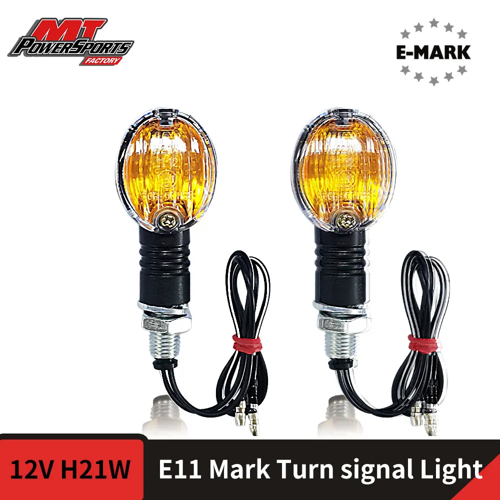 1 Pair Motorcycle Indicator Turn Signal E-mark Approved LED Flashing Lights Halogon Bulb Running Lamp Blinker Flasher Universal