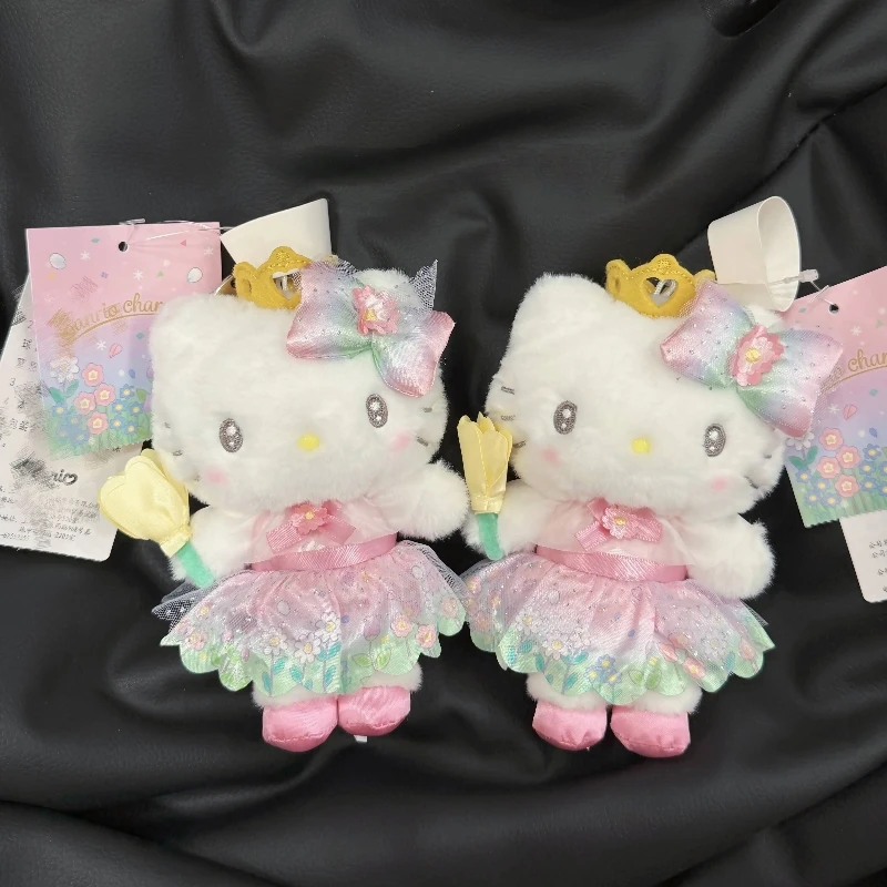 

Новая серия Sanrio Flower Fairy Hello Kitty, плюшевая игрушка, брелок для ключей My Sweet Piano Blossom, мягкий рюкзак, аксессуар, кавайные подарки